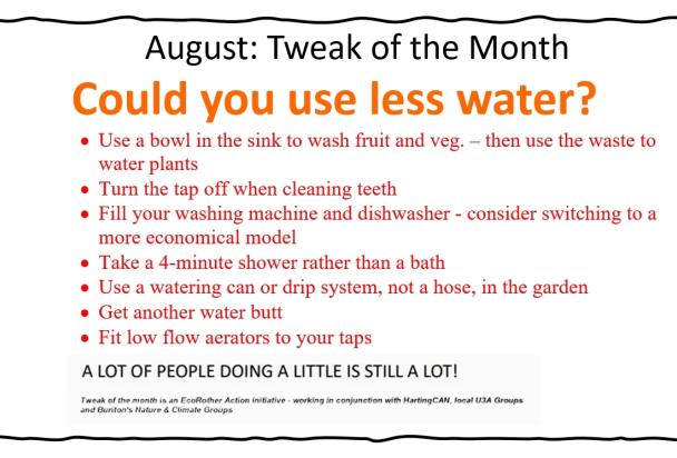 Tweak for August (Water useage)